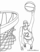 Basketball Coloring Player Pages Dunking Drawing Dunk Print Drawings Coloriage Dessin Imprimer Color Gratuit Getdrawings Panneau Basket Goal Shoes Hellokids sketch template