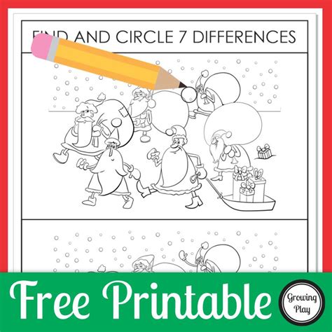 christmas spot  difference  puzzle growing play