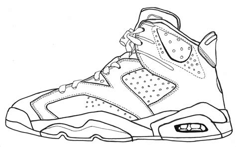 jordan shoes coloring pages csad   sneakers drawing shoes
