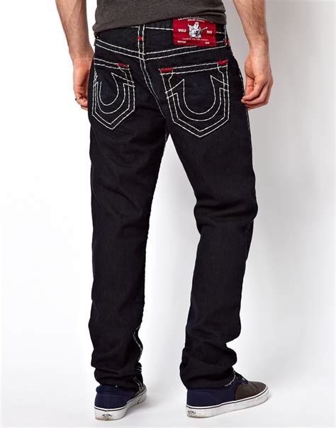 true religion jeans geno super t slim fit in blue for men lyst