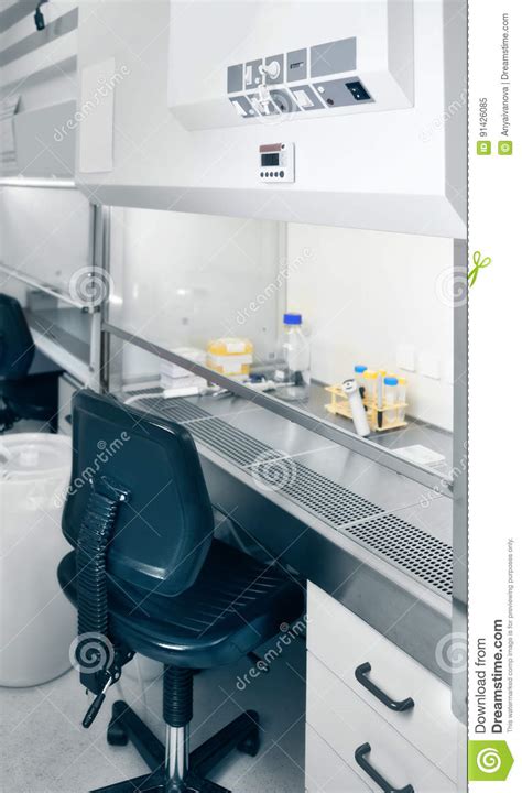 blurred interior  modern cell culture room  laboratory stock image