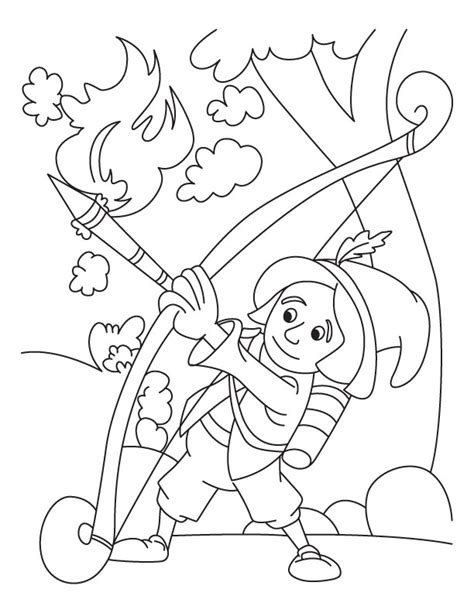 archery printable coloring pages