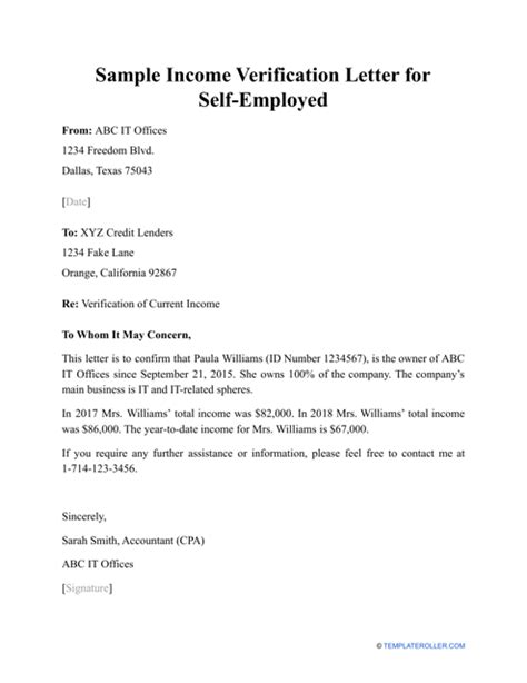 sample income verification letter   employed fill  sign