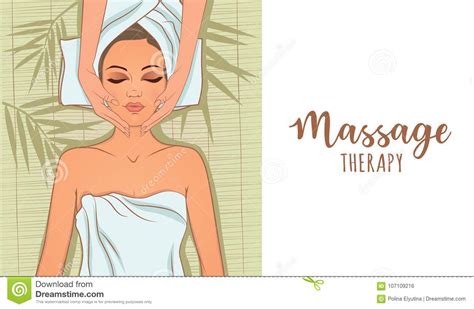 vector illustration of massage therapy stock vector illustration of