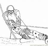 Ski Coloring Pages Skiing Sports Printable Color Racer Kids Others Book Online Sheets Popular sketch template