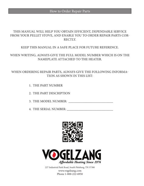 order repair parts vogelzang vg user manual page