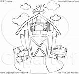 Barn Outline Coloring Pages Illustration Royalty Red Bnp Studio Rf Clip Print Printable Getdrawings 2021 Getcolorings Color sketch template