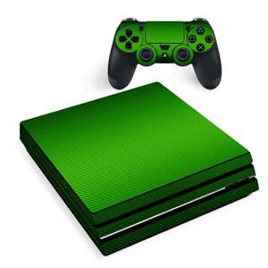 ps pro console skins decal wrap  lime green carbon fiber  ebay