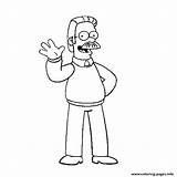 Flanders Coloring Ned Simpson Pages Simpsons Printable Print Info Drawing Book Comments Color Visit Popular Coloringhome sketch template