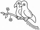 Mewarnai Burung Colouring Lovebird Disimpan Gambarmewarnai sketch template