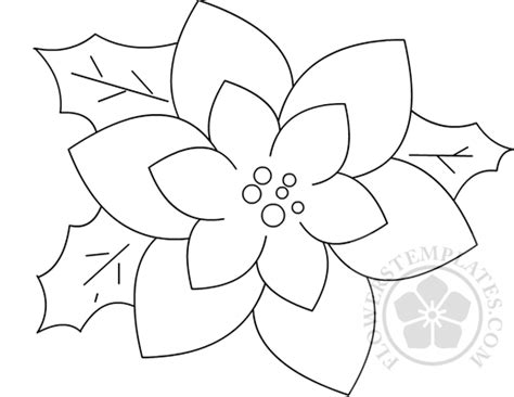 xmas flower coloring page flowers templates