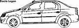 Dacia Logan Renault Vs Compare Coloring Dimensions sketch template