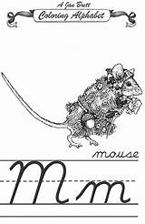 Mouse Alphabet Coloring Janbrett Cursive Click Subscription Downloads sketch template