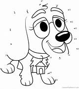 Pound Puppies Ginger Dot Dots Connect sketch template
