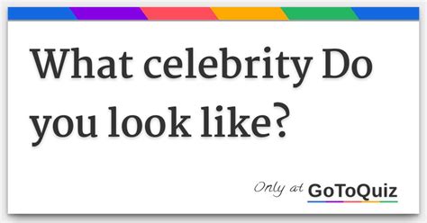 what celebrity do you look like