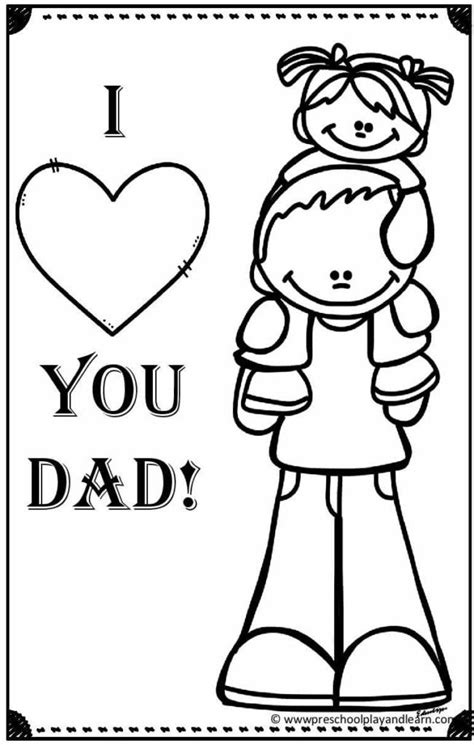 printable fathers day cards fathers day coloring page happy