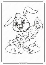 Carrot Rabbit Carrots Coloringoo Bugs sketch template