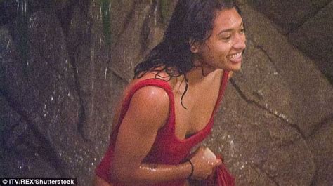 i m a celebrity vanessa white sizzles in red swimsuit