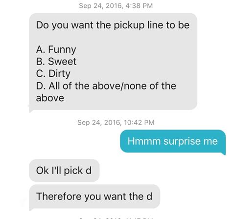 we asked our girlfriends for their least romantic tinder pick up lines