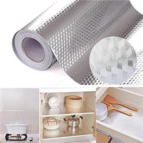 Kitchen Wall Stove Aluminum Foil Oil Proof Stickers Anti Fouling High