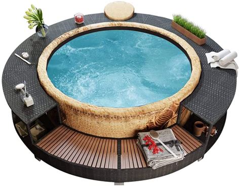 inflatable hot tub surround structure    spa