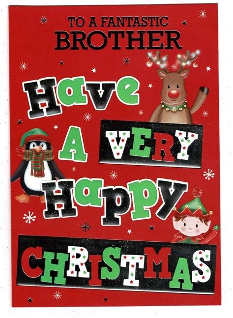 brother christmas card   fantastic brother    happy