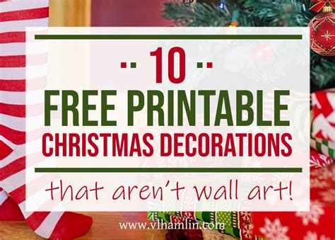 printable christmas decorations  arent  wall art