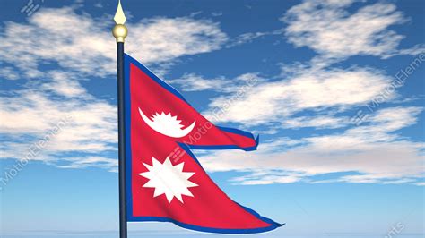 Flag Of Nepal Stock Animation 1263876