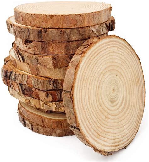 unfinished natural wood slices  pcs    craft wood kit circles