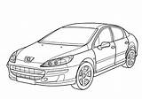 Peugeot 407 Coloring Pages Printable Supercoloring Categories sketch template