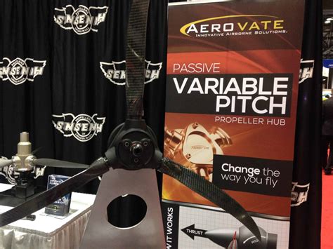 aerovate showcase passive variable pitch propeller hub  auvsi  unmanned systems technology