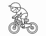 Cyclist Child Coloring Coloringcrew sketch template