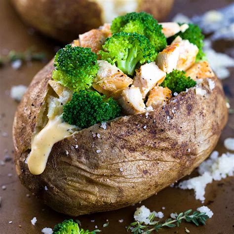 delicious topping flavors  baked potatoes healthy habits