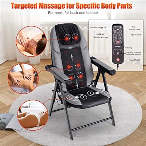 folding shiatsu massage chair portable neck back massager chair best