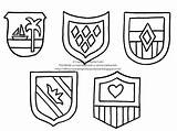 Escudos Colorear Escudo Medievales Castillos Banderines Caballero Edad Sobres Jordi Formas sketch template
