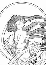 Mucha Alphonse Coloring Pages Nouveau Color Deviantart Lineart Drawings Getdrawings Tachisme Getcolorings Bing Choose Board источник sketch template