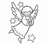 Angel Little Coloring Coloringcrew sketch template