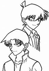 Conan Coloring Detective Pages Shinichi Kudo Friends Trending Days Last sketch template