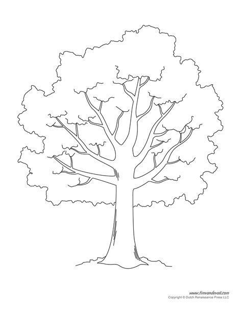 gambar tree templates printables template coloring pages leaves