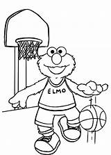 Coloring Exercise Pages Kids Printable Elmo Cartoon Fitness Color Print Workout Preschoolers Fun Basketball Sports Physical Play Books Monster Too sketch template