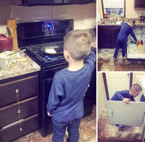 mom criticized online for teaching son chores aren t ‘just for women