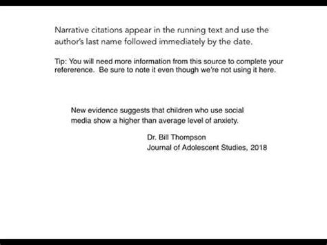 minute tutorial narrative citations   youtube