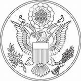 Seal Coloring Pages States United Great Symbols Dc Washington Tattoo Logo Printable Presidential Usa Army American Presidents Drawing Colouring National sketch template