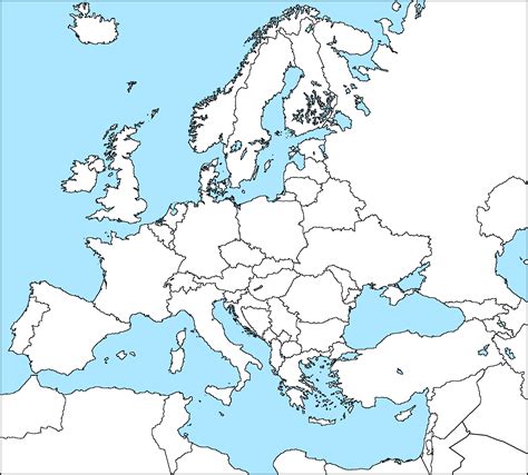 blank map europe