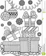 Antistress Snowflakes Contour Adults Boxes Decorative Coloring Gifts Preview sketch template