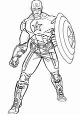 Captain America Coloring Pages Easy Print Avengers Printable Marvel Superhero Kids Choose Board Book sketch template