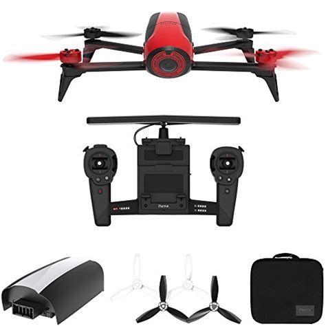 parrot bebop  quadcopter drone  hd skycontroller bundle red  inclusive pack includes