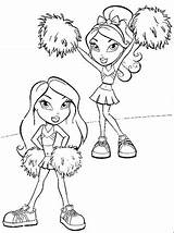 Coloring Bratz Pages Printable Cheerleading Cheerleader Sheets Kids Sports Football Girls Choose Board Beauty Cartoon Mega sketch template