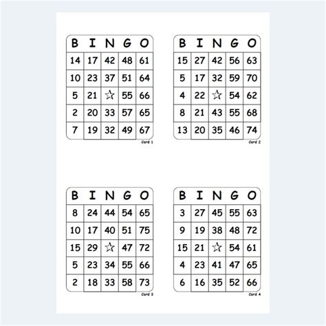 printable bingo cards   page etsy