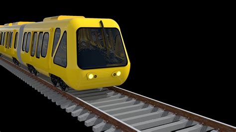 train  tracks animation  model animated cgtrader